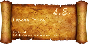 Laposa Erika névjegykártya